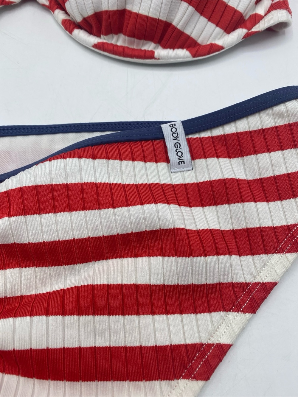 Body Glove Eclipse Surf Rider True Red White Blue Patriotic Bikini D Cup Small - Picture 3 of 7